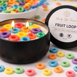 Fruit Loop Soy Candle by Lovely Life Scents, 6 oz Double Wick
